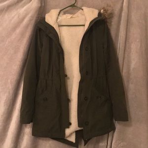 Sherpa lined hollister parka